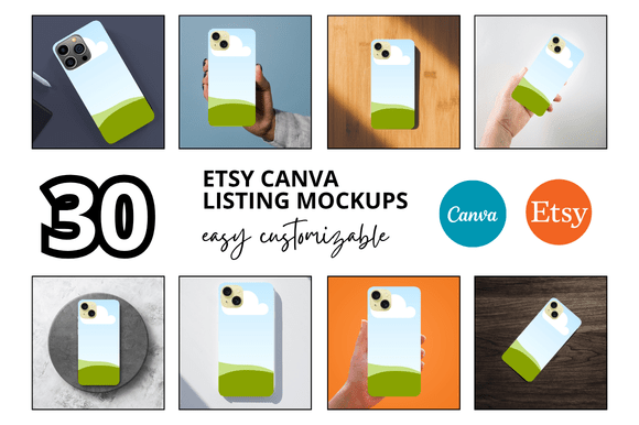 30 Phone Etsy Mockups Templates for Digital Sellers