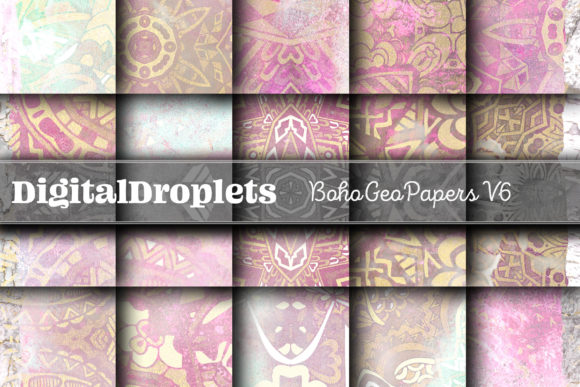 Boho Geo Papers Vol. 6: A Designer's Textured Collection
