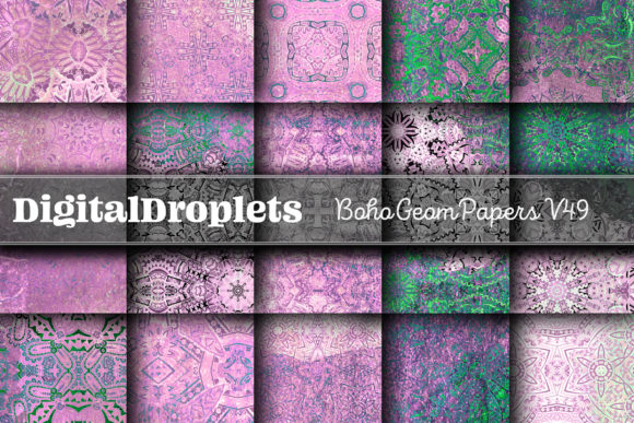 Boho Geom Papers Vol. 49: Elevate Your Creative Projects