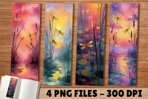 Dragonfly Pond Sunset Aesthetic Bookmark: A Designer's Guide