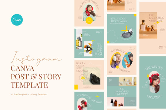 Minimalist Giveaway Instagram Canva Templates