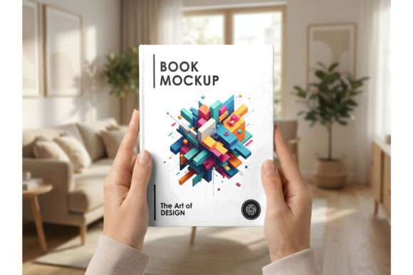 Professional 8.5x11 Hardcover Book Mockup for Designers