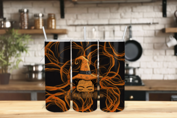 Resting Witch Face Tumbler Design: A Modern Graphic Asset