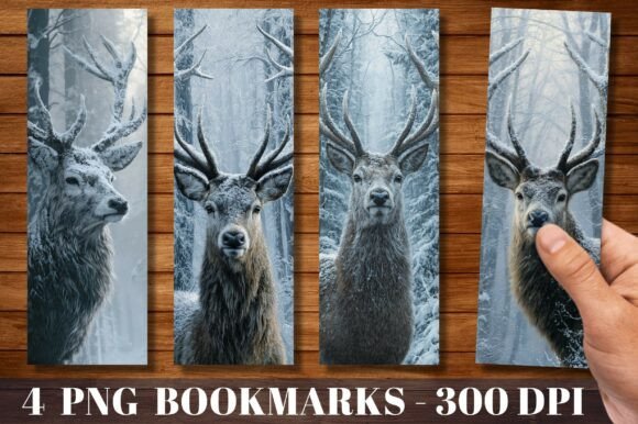 Winter Forest Snow Deer Bookmark: Elevate Your Design Projects